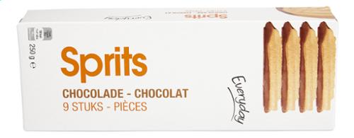 BISC SPRITS SABLE CHOCOLAT 250GX24 EVER