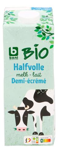LAIT BIO 1/2 ECREME 1L