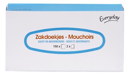MOUCHOIR PAPIER BOITE 150up EVER