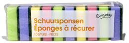 EPONGE A RECURER COULEUR 10PC/pqt EVER