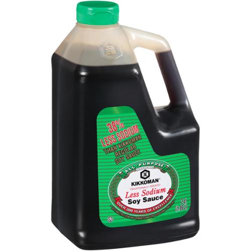 BLACK SOY SAUCE LESS SALT 1/2GL KKK VERT