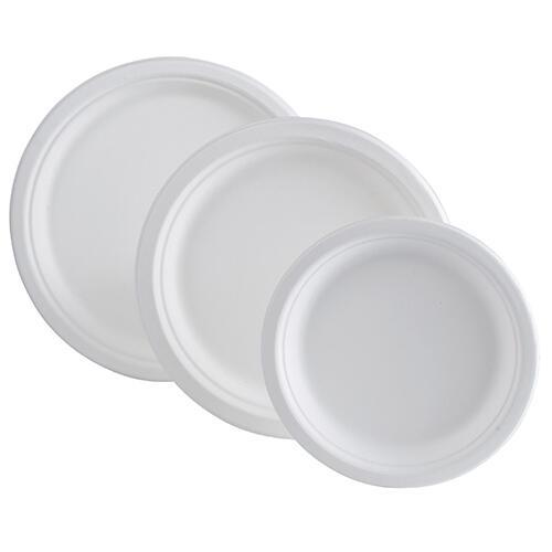 ASSIETTE RONDE 18D pqt50u BAGASSE