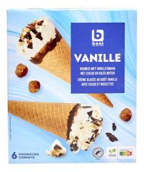 BONI GLACE VANILLE CORNET 120ML 6PC