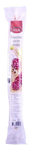 SAUC. SECHE DROITE PORC 250GRX12 POLETTE
