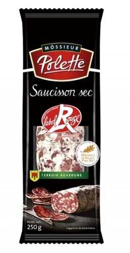 SAUCISSON SEC AUVERG  LR 250GX12 POLETTE