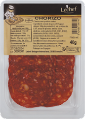 CHORIZO TRANCHE 40Gx20 LECHEF