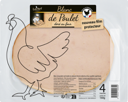 BLANC DE POULET 4 TRANCHE 160Gx12 LECHEF