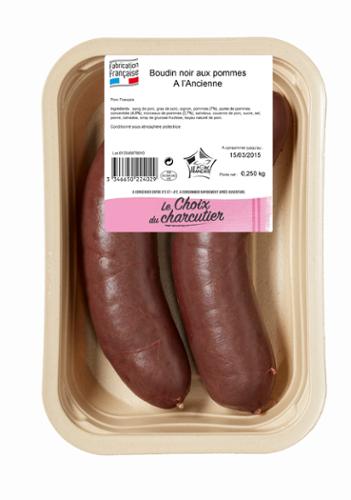 BOUDIN NOIR POMME 125Gx2 LECHEF