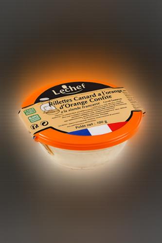 RILLETTES CANARD A L'ORANGE 100G LECHEF