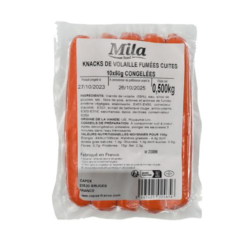 KNACK DE VOLAILLE 10X50G X16PQT MILA