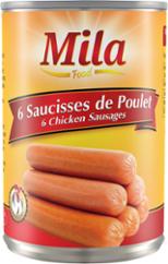 SAUCISSE POULET FRANKS  340GR x30 MILA
