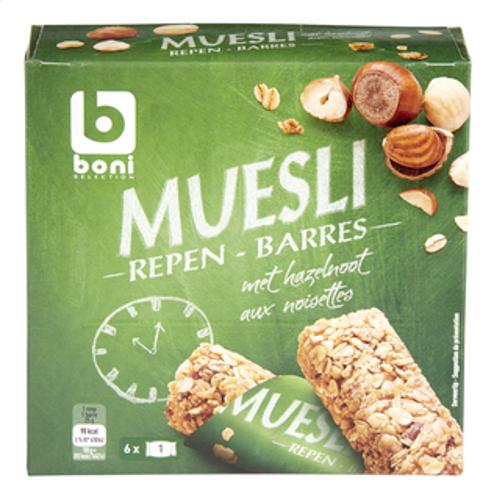 BARRE CEREALE MUESLI NOISETTE 6X25G EMB