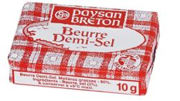BEURRE MICRO PAIN PB 1/2 SEL 100X10G
