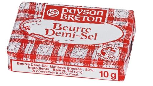 BEURRE MICRO PAIN PB 1/2 SEL 100X10G