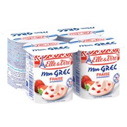 E.V DESSERT LACTE GREC FRAISE 6x4 125G