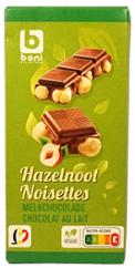 TABLETTE CHOCOLAT LAIT NOISETTE 200G
