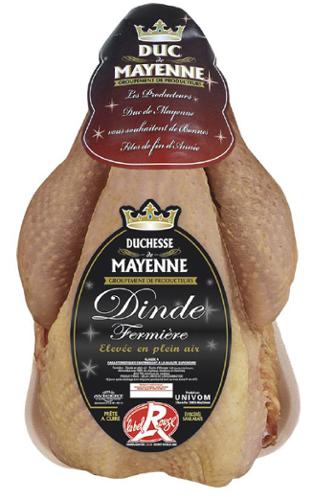 DINDE FERMIERE LABEL ROUGE S/FILM +/-4KG