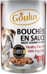 CHIEN 4/4 BOUCHEE BOEUF X12 GOULUX
