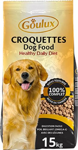 CHIEN CROQUETTE VIANDE 15KG GOULUX