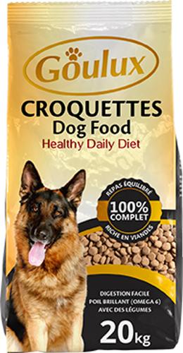CHIEN CROQUETTE VIANDE 20KG GOULUX