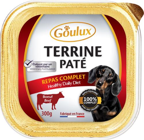 CHIEN BQT BOEUF  300G X18 GOULUX