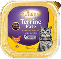 CHAT BQT TER POULET 100G X32 GOULUX