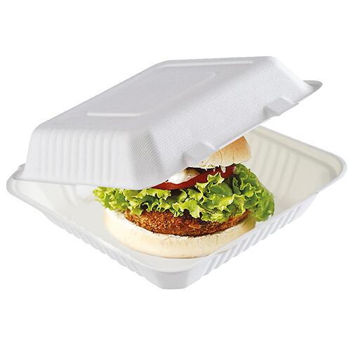 BOITE BURGER BAGASSE 15X15 x5cm x50UP