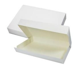 BOITE BLANCHE RECTANGLE 35.5X26.5X6 up25